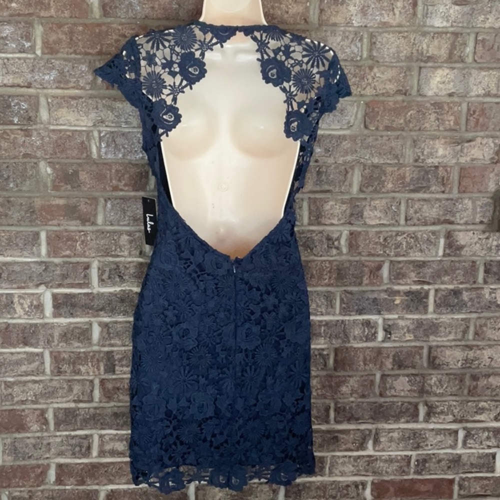 NWT lulu s envy blue lace dress 👗 - Picture 9 of 14